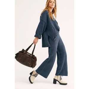 Free People Hailee Sweater Set in Navy Heather